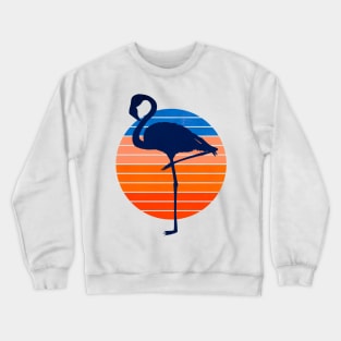 Retro Flamingo Sunset 80s Style Crewneck Sweatshirt